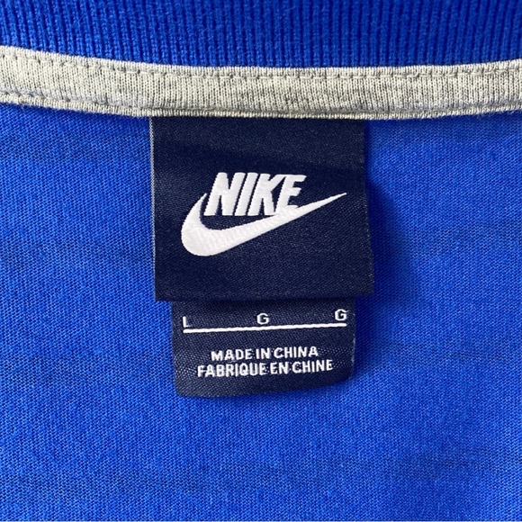 Nike Blue Black Striped Golf Polo Shirt - Picture 5 of 5